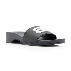 Balenciaga Logo-Embossed Rubber Slides. I’m a 7 and theses r too big 😭—for 7.5